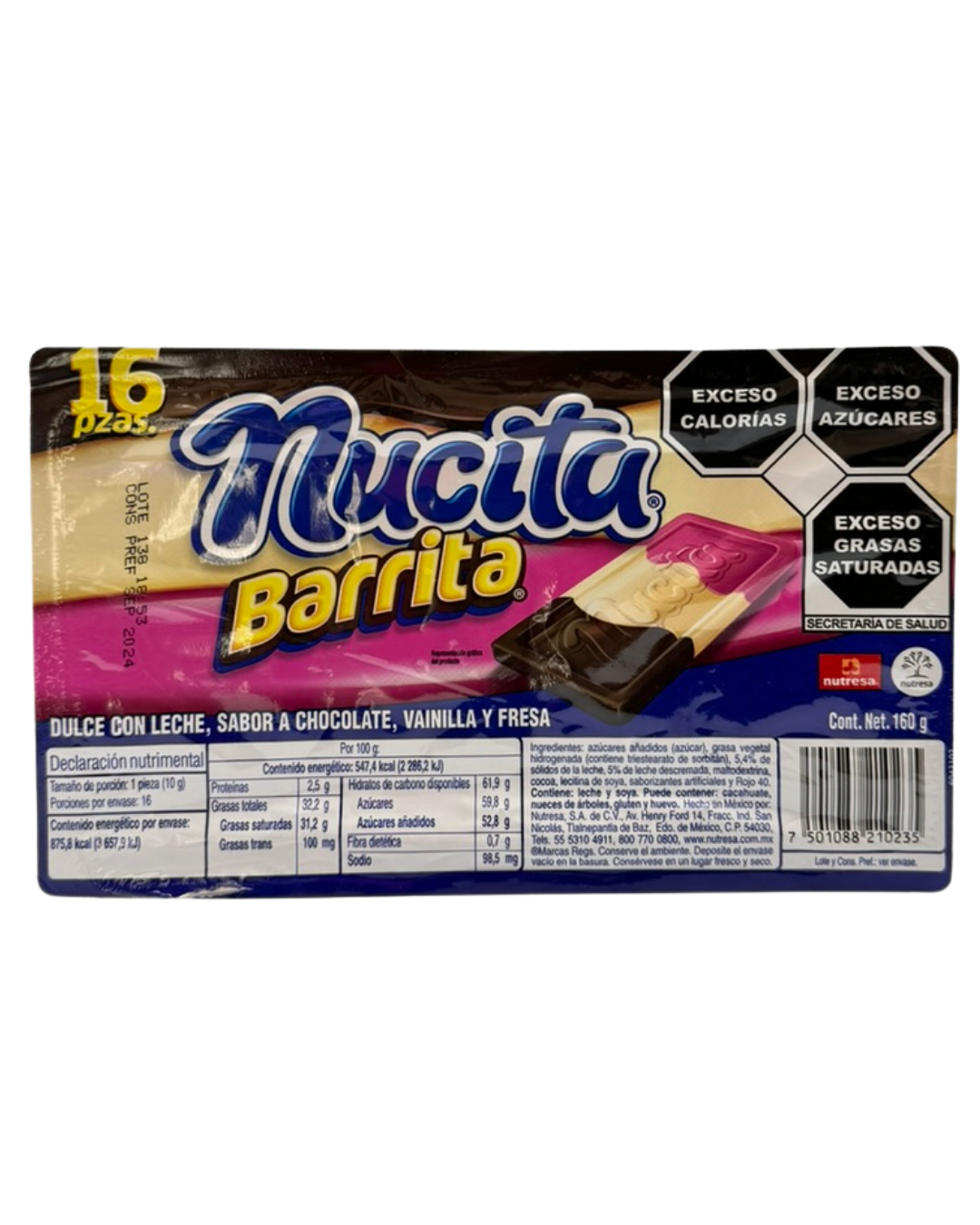 Nucita Barrita 16uds.